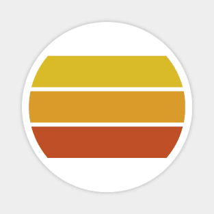 Three Classic Stripes - Yellow, Orange and Red Retro Sunset Magnet